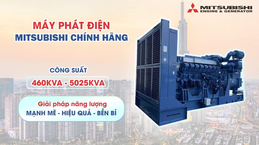 Banner Máy phát điện Mitsubishi chính hãng