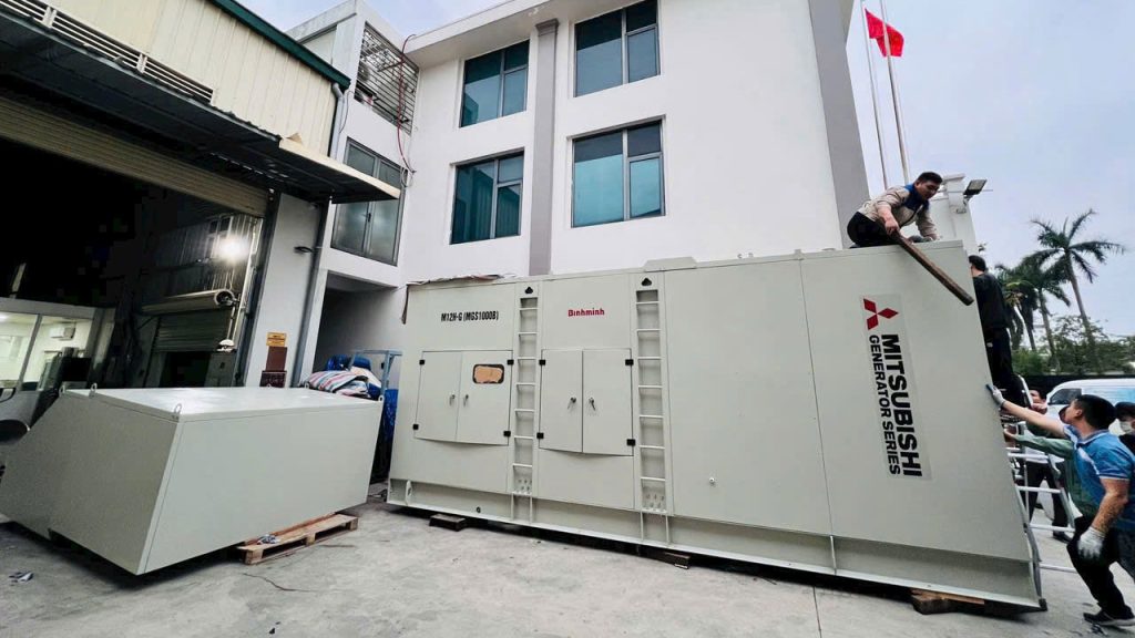 Lắp đặt máy phát điện 100kVA Mitsubishi cho chung cư ở Hà Nội